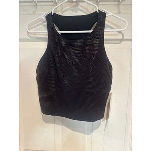 Lululemon black foil razorback sports bra size 10